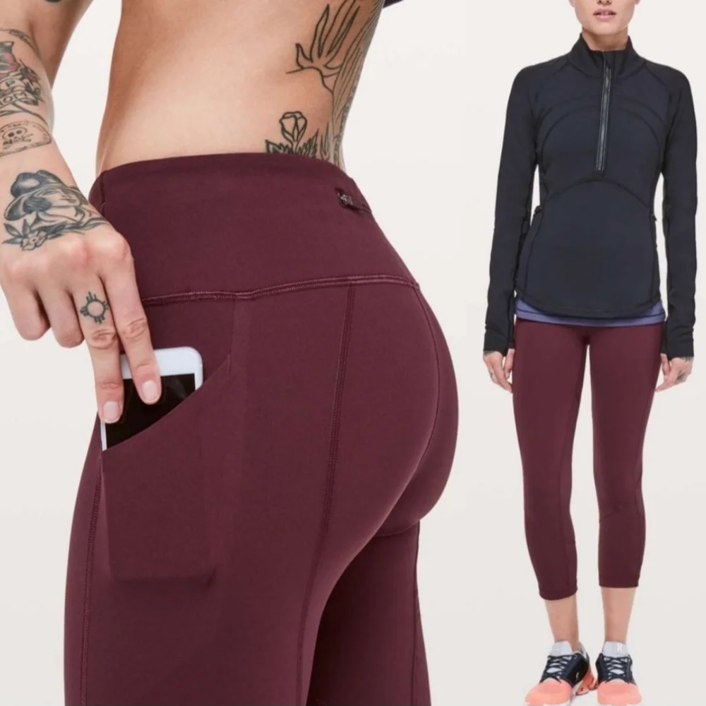 Lululemon Pace Rival Crop Size 2‎ Dark Adobe